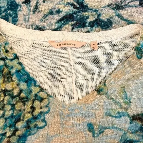 Aqua and green pastels 100% cotton shirt - Picture 9 of 11